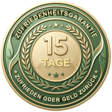 15 Tage Geld-zurück-Garantie